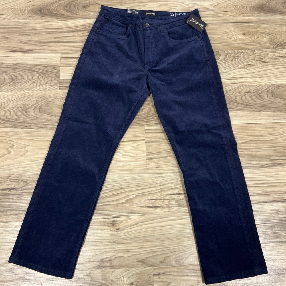 BLANKNYC Relaxed Fit Straight Leg Corduroy Hudson Blue Mid Rise Mens Size 32x28